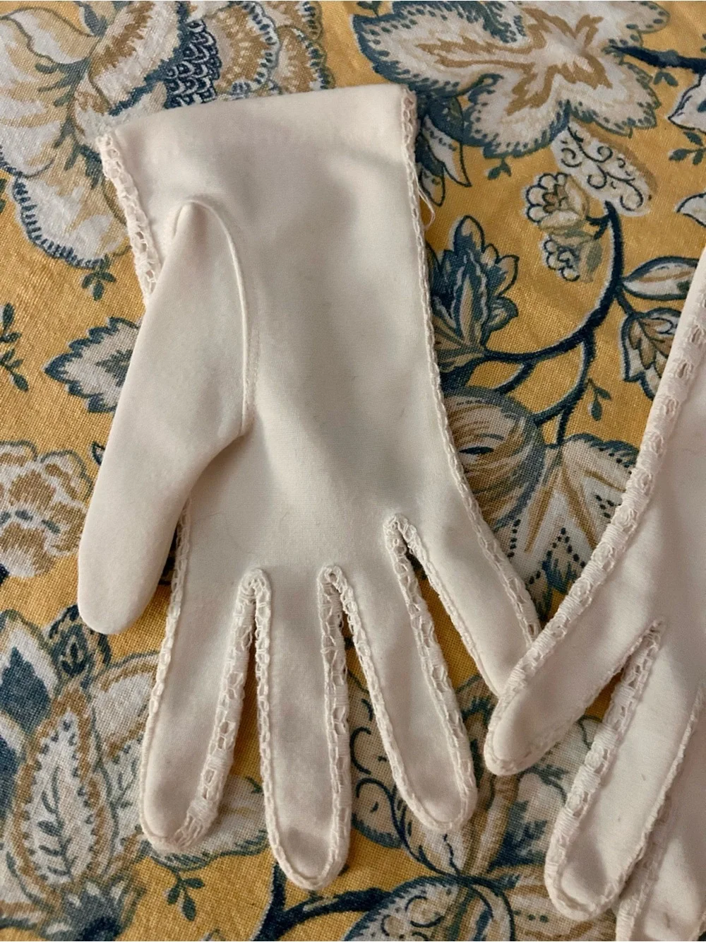 Antique Lace Trimmed Women’s Soirée Gloves